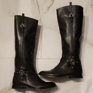 Coach "Mulan" Riding Boots Black Leather